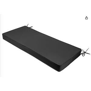 Outdoor Bench Cushion 45x18 Inch Waterproof/Fade-Resistant Patio Furniture Black